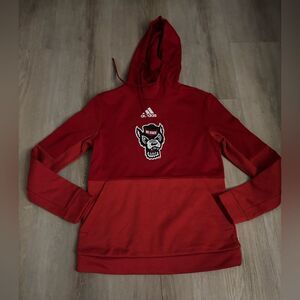 Adidas Bold Red Hoodie with NC Graphic Logo